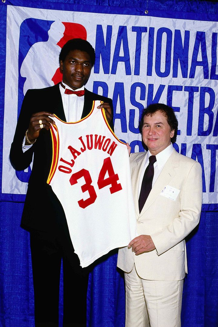 1984 Draft 1st Round, 1st Pick Hakeem Olajuwon Photo by